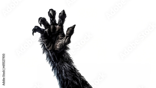 Fotografie furry scary monster  werewolf paw
