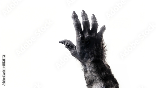 furry scary monster  werewolf paw photo