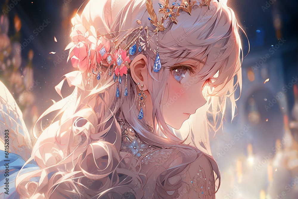 Fototapeta premium Beautiful Japanese anime girl