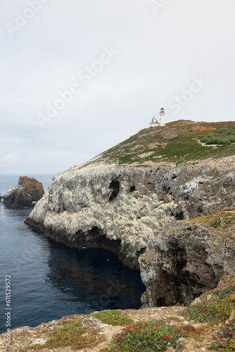 Obraz na plátně Anacapa Island Light Station and foghorn at Channel Islands National Park, Calif