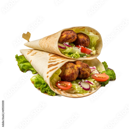 Kebab with Vegetables on a png transparent bacground