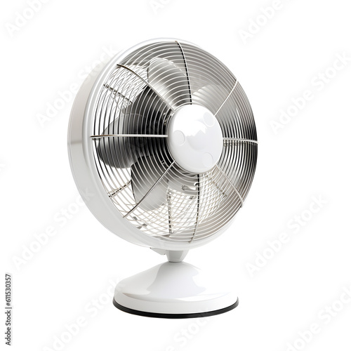 Electric fan isolated on white png transparent background