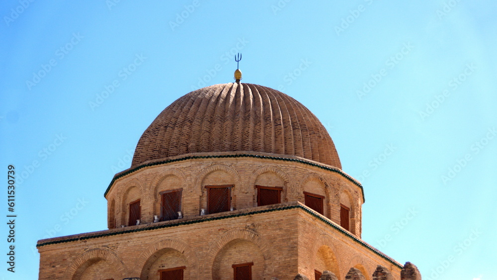Cupola avove the prayer hall on the Great Mosque of Kairouan in Kairouan, Tunisia