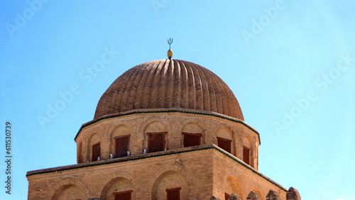Cupola avove the prayer hall on the Great Mosque of Kairouan in Kairouan, Tunisia photo