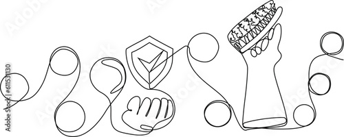 Home cleaning service landing page design concept, illustration of janitors with cleaning tools. 