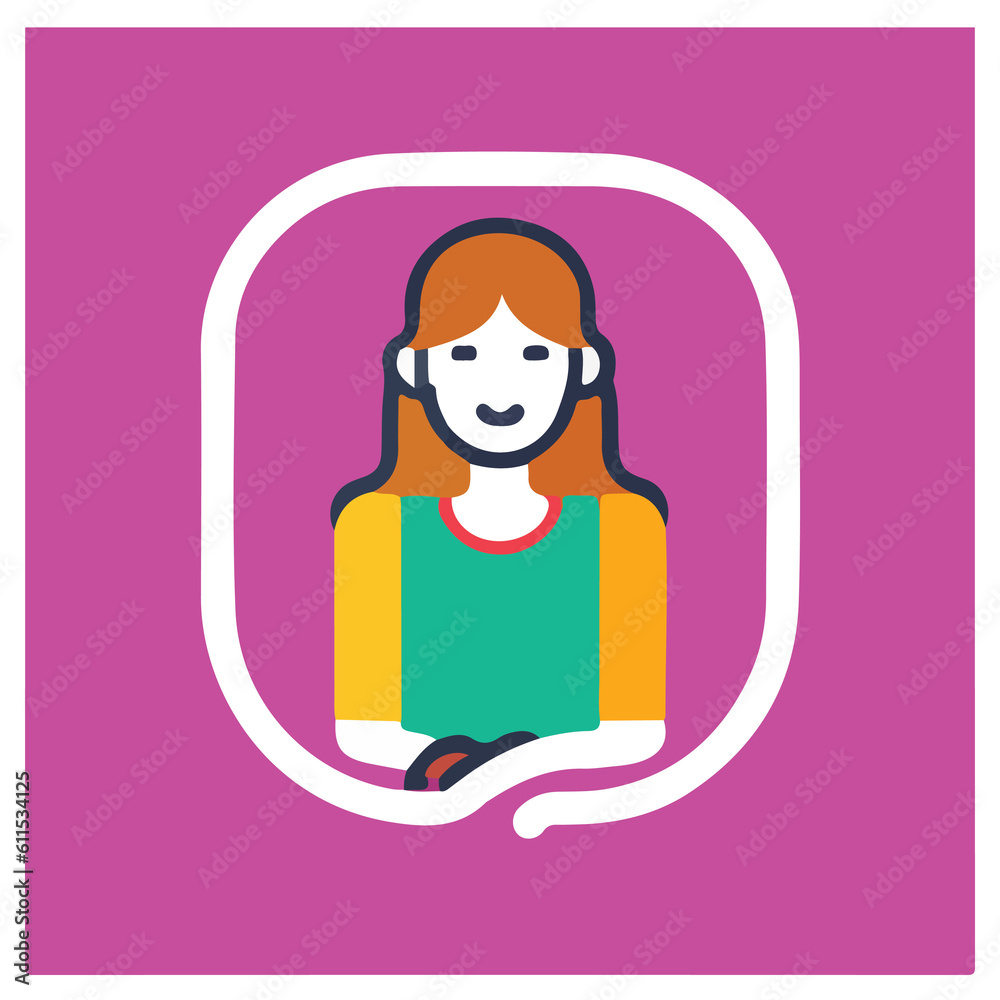 Isolated man and woman cartoon design, flat icon head avatar, Positive face businesswoman upper body icon vector illustration, person Illustration Isolated, Modern Line Icon, Cute Young Character Isolated man and woman cartoon design, flat icon head avatar, Positive face businesswoman upper body icon vector illustration, person Illustration Isolated, Modern Line Icon, Cute Young Character