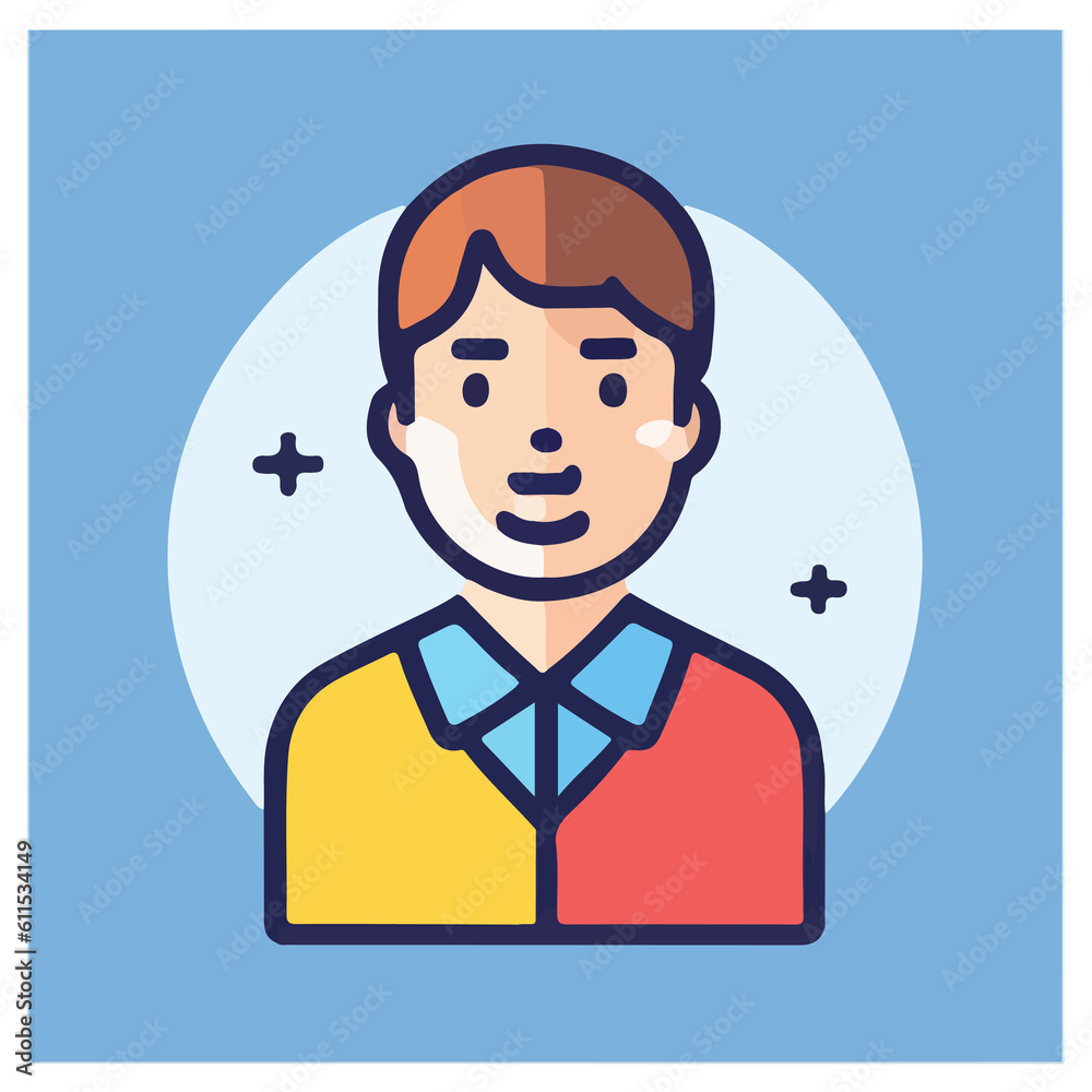 Isolated man and woman cartoon design, flat icon head avatar, Positive face businesswoman upper body icon vector illustration, person Illustration Isolated, Modern Line Icon, Cute Young Character Isolated man and woman cartoon design, flat icon head avatar, Positive face businesswoman upper body icon vector illustration, person Illustration Isolated, Modern Line Icon, Cute Young Character