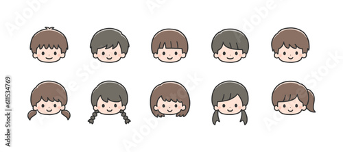 男の子5人と女の子5人のセット