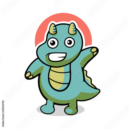 Cute dinosaur mascot