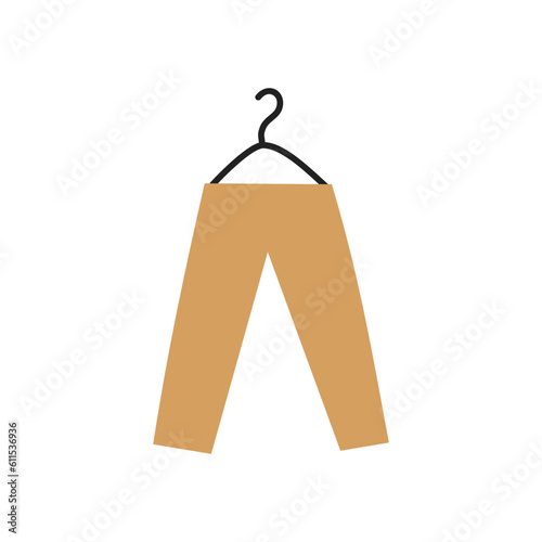 pant hanging on hangers