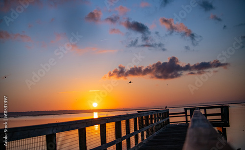 sunset over the sea