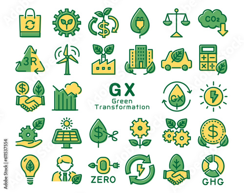GX(Green Transformation)　カラフルなアイコンセット
