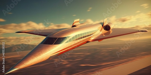 supersonic airplane from 70s photo