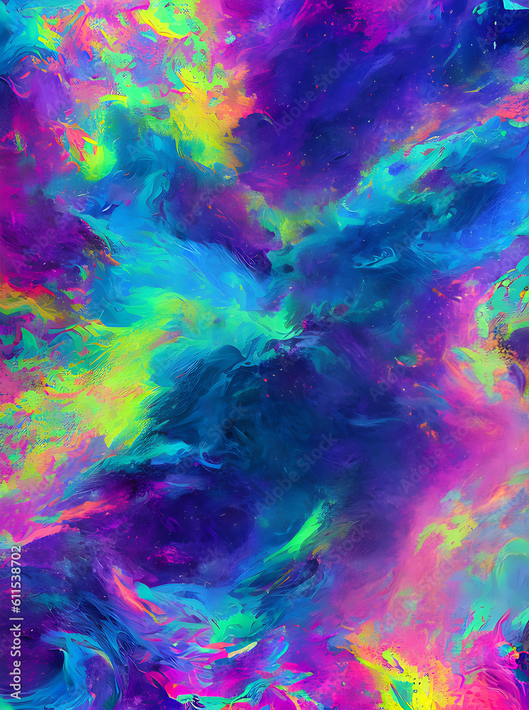 Volumetric pastel waves on abstract flat background.