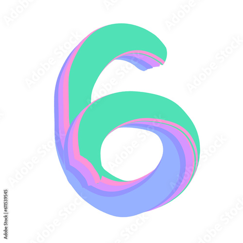 3d colorful letter a