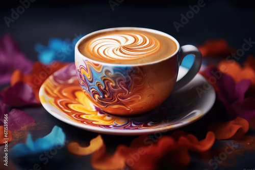 hot drink coffee on background