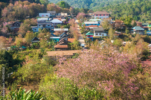 Phitsanulok Thailand January 25 2023 Wat Pa Phuhin Rong kla, Ban Rong Kla, Phu Hin Rong Kla National Park. photo