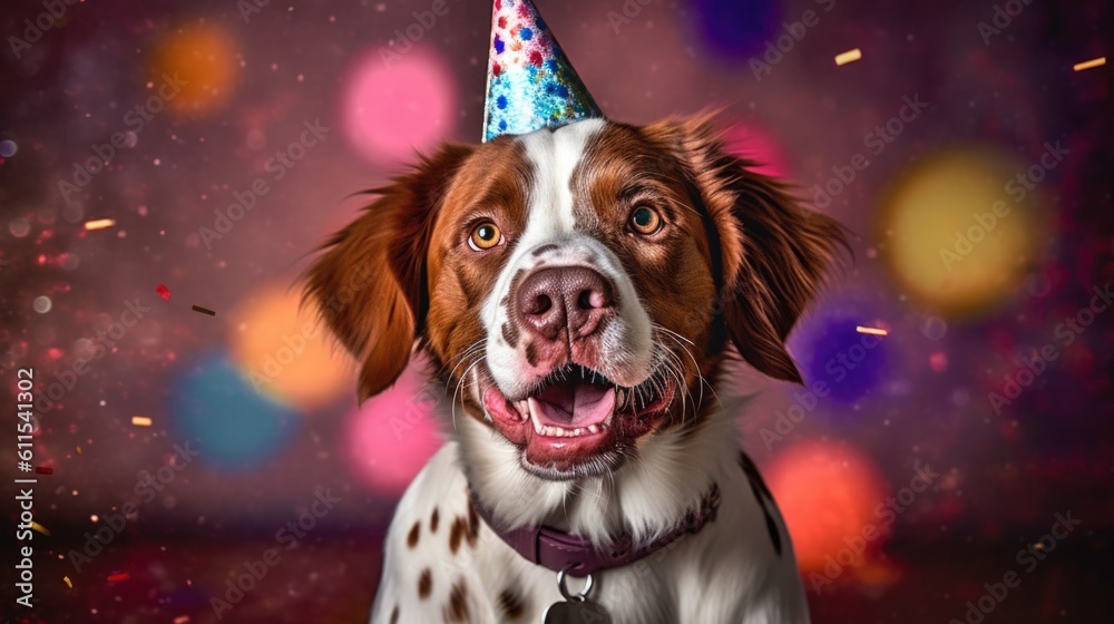 happy birthday dog.Generated with AI
