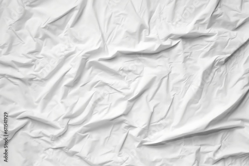 white wrinkled fabric background