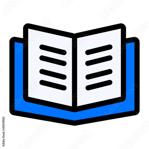 The book icon is a classic symbol for knowledge, education, and learning, widely used for academic or book-related websites and apps.