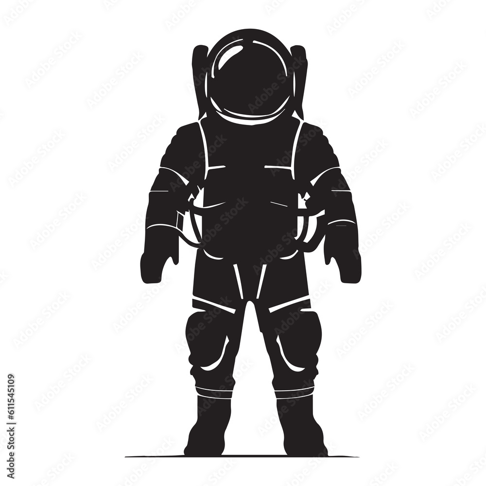 This is a Space Astronaut Vector silhouette illustration This is a Space Astronaut Vector silhouette illustration