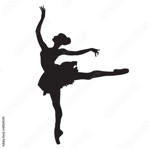 A Dancing Girl Vector silhouette