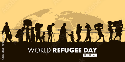 World refugee day. Vector illustration design