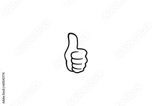 hand thumb logo template vector