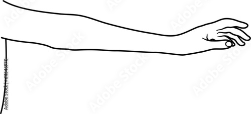 Left Arm Outline Illustration Vector