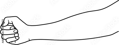 Right Arm Outline Illustration Vector