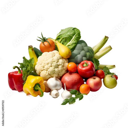 Different types of Vegetables isolated png transparent