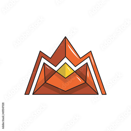 luxury abstract pyramid logo, logo design simple modern. solid color style,
