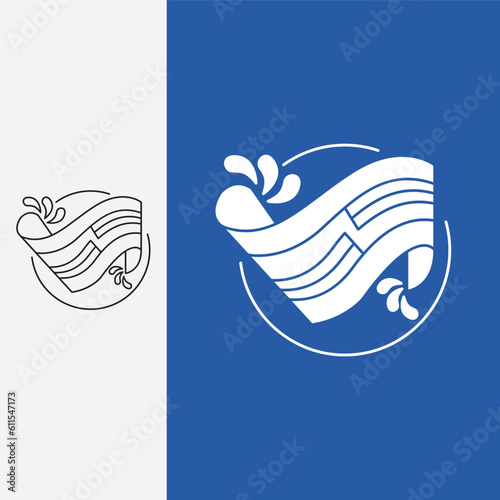 fresh flying tapestry logo, logo vector design template best. Line art style and silhouette stylish.

