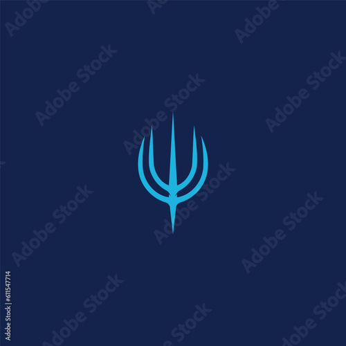 Trident logo design vector illustration