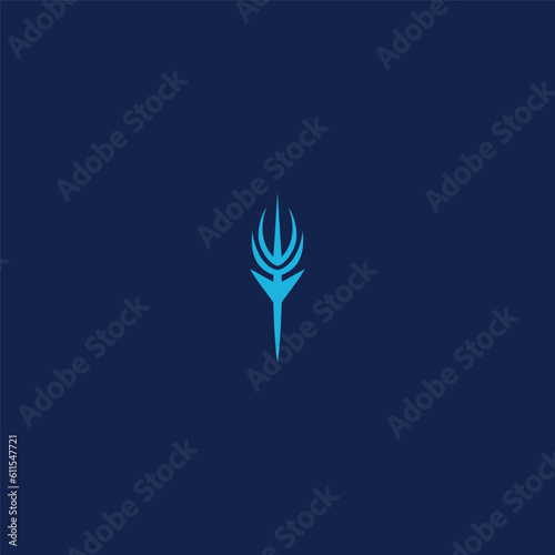 Trident logo design vector illustration