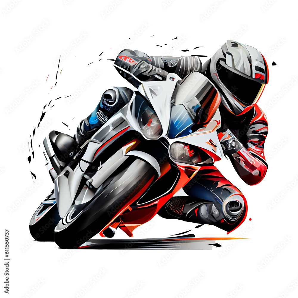 Racing motorcycle Ai generated image