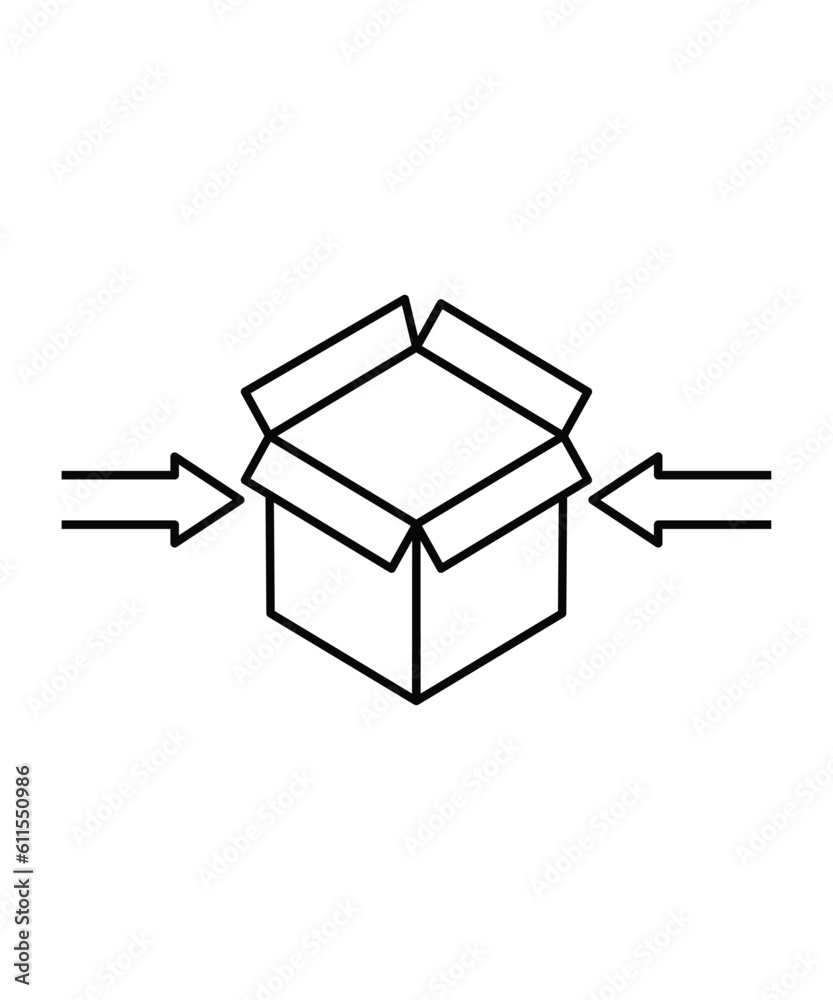 open empty box icon, vector best line icon. open empty box icon, vector best line icon.