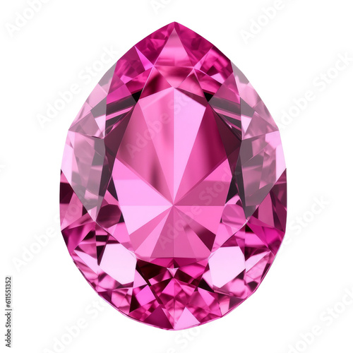 pink diamond isolated on transparent background cutout
