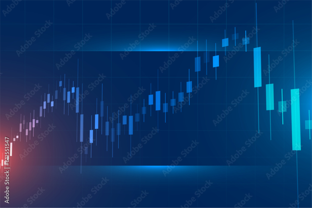 finance market chart background earn digital profit