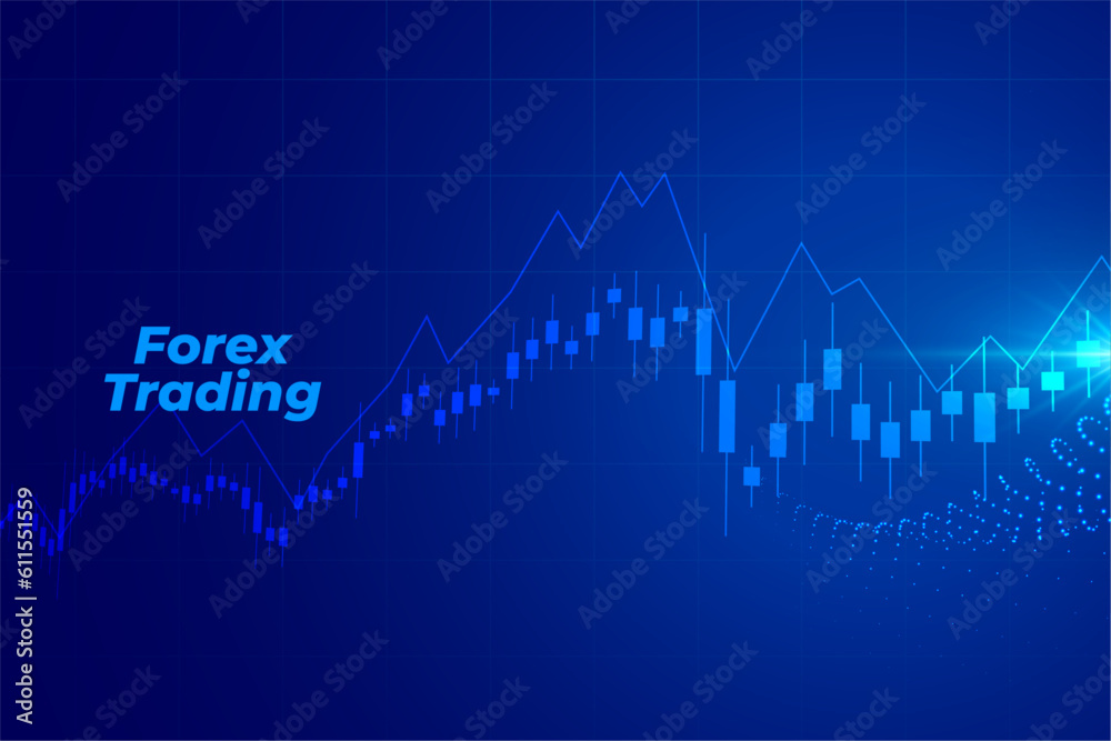 forex trading stock market background with chart diagram