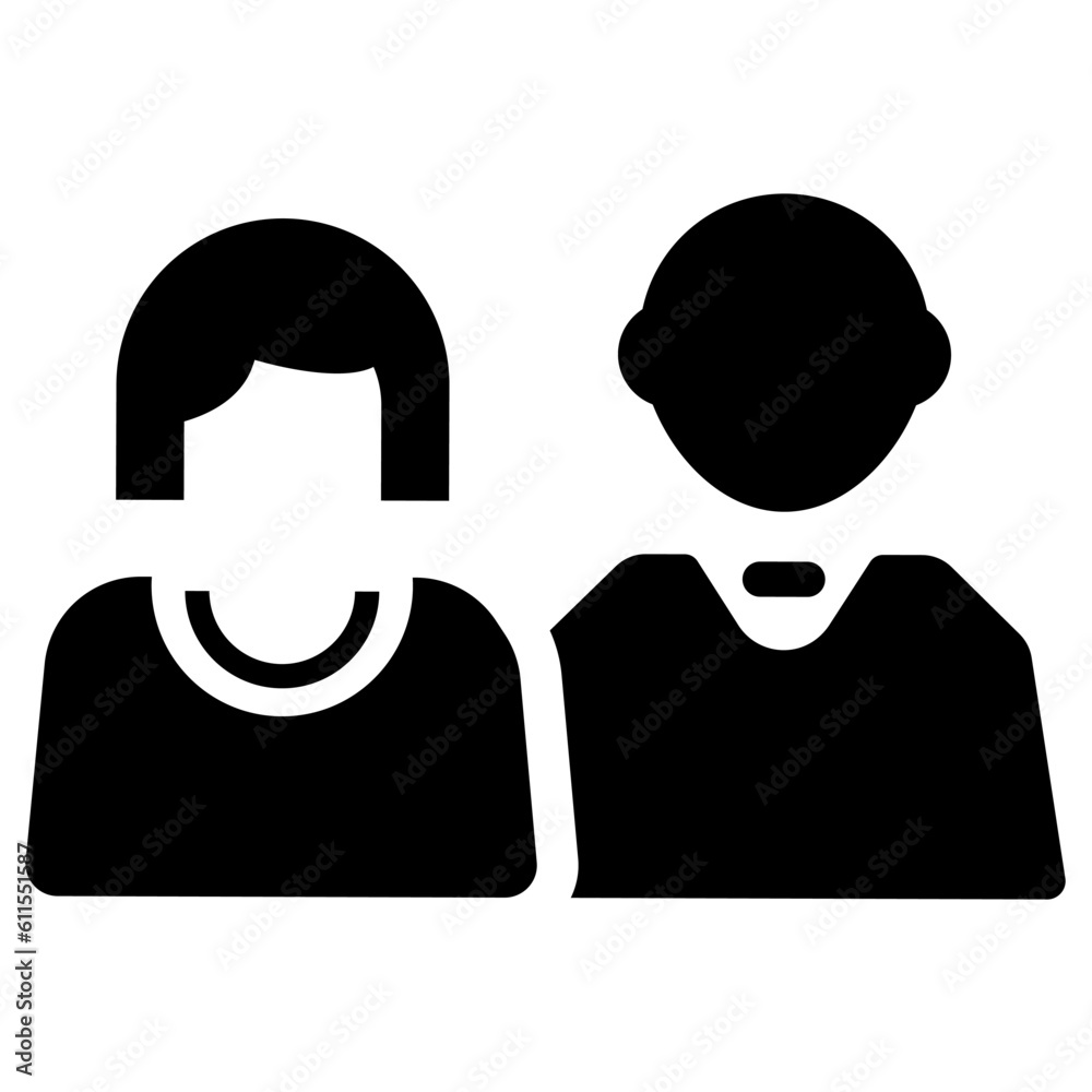 Men woman avatar icon Men woman avatar icon