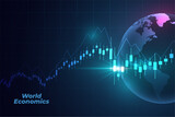 global forex trading chart background for fund and wealth management
