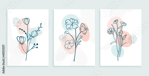 hand drawn decorative floral banner in collection