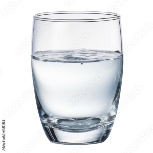 glass of water isolated on transparent background cutout