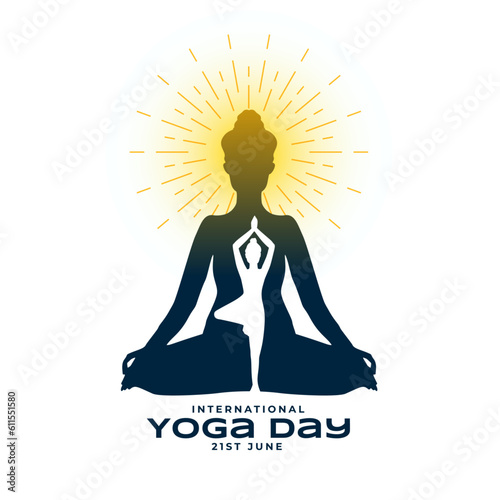 beautiful international yoga day background for meditation therapy
