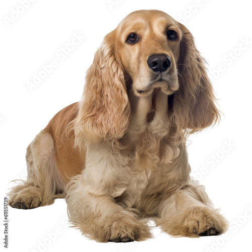 english cocker spaniel isolated on transparent background cutout © Papugrat