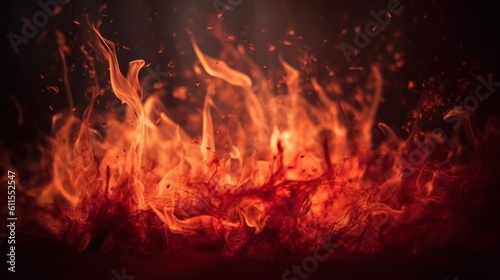 fire in the dark HD 8K wallpaper Stock Photographic Image