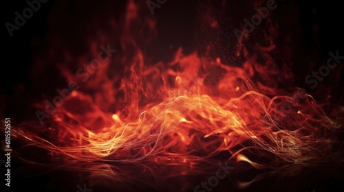 fire flames on black HD 8K wallpaper Stock Photographic Image