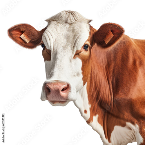 cow isolated on transparent background cutout © Papugrat
