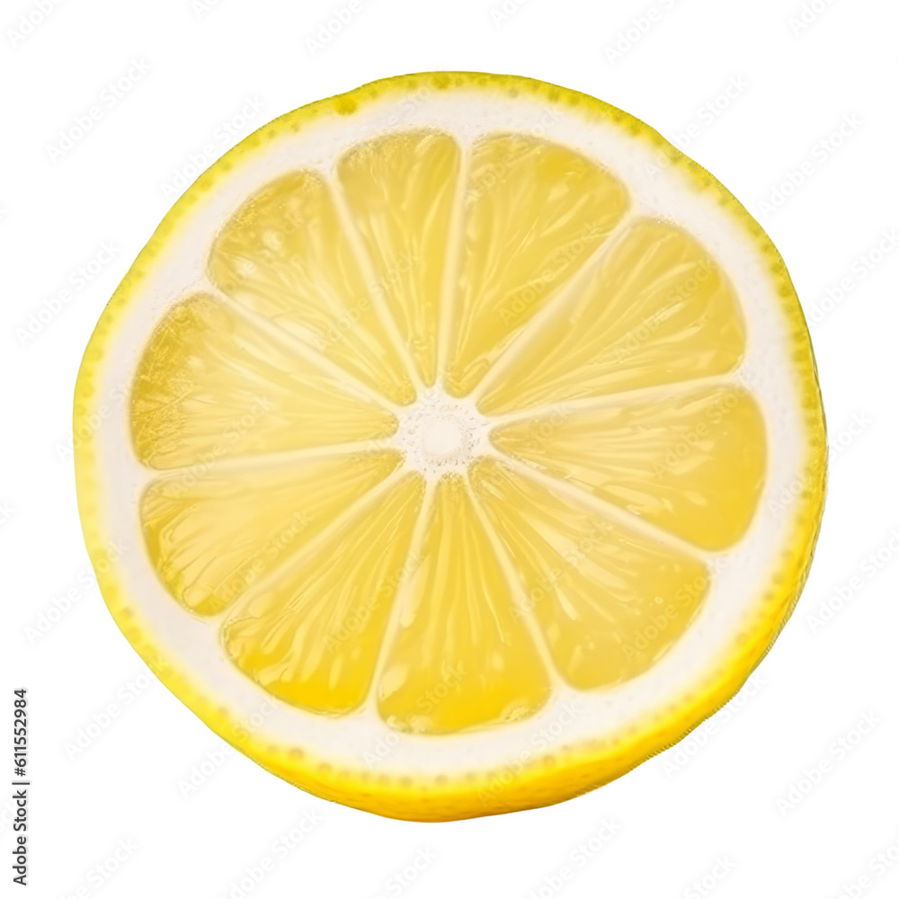 slice of lemon isolated on transparent background cutout slice of lemon isolated on transparent background cutout